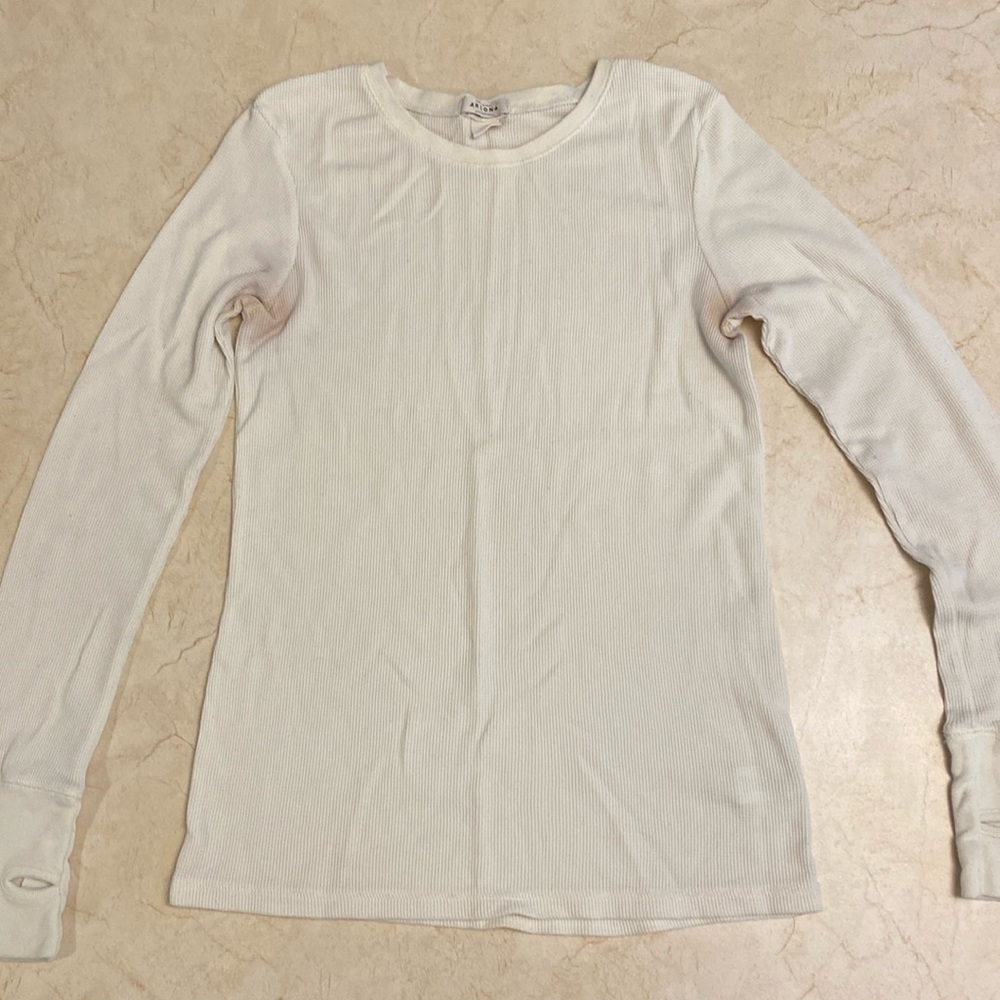 Arizona Waffle Long sleeve Tee Cream